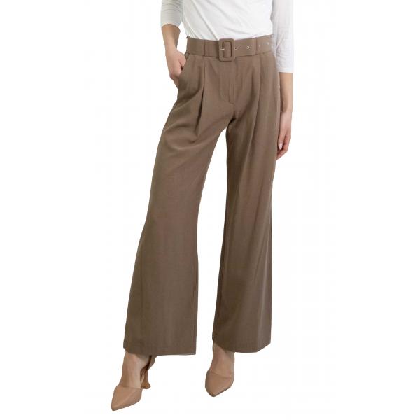 Pantaloni ampi vita alta con tasche Please
